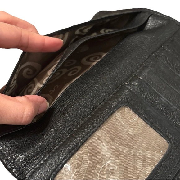 Vintage Brighton Pebble Black‎ Brown Leather Wallet - Picture 10 of 16